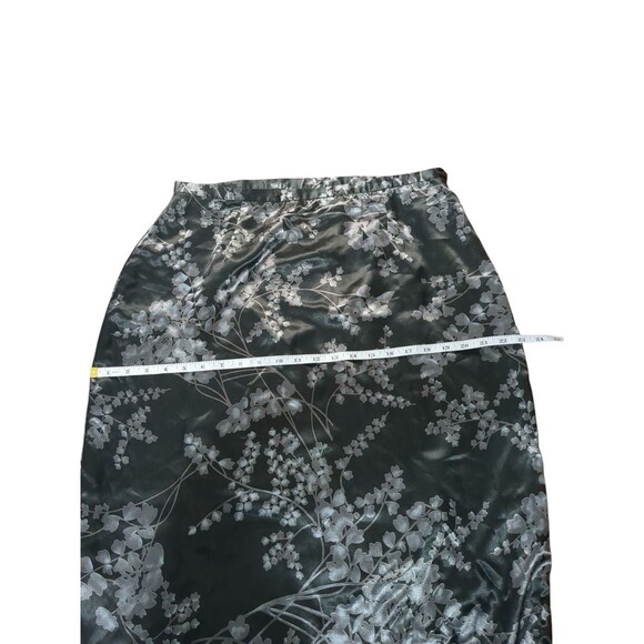 Vintage Worthington Women' 16 Black W/ Silver Cherry Blossom's Side  Zip, Button - Picture 5 of 9